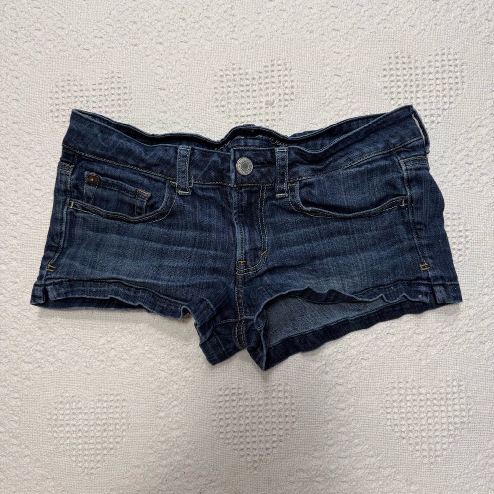Y2K American Eagle Low Rise Shortie Shorts (6)